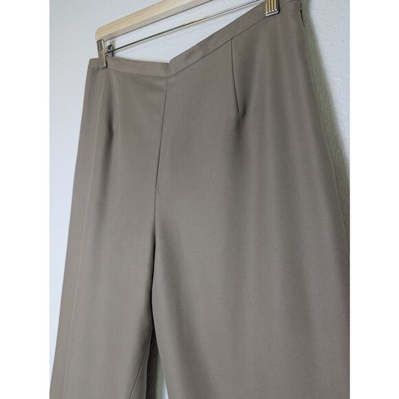NWT VTG Talbots Women Silk Twill Brown High Waist Trouser Pant Size 12 Old Money - Picture 3 of 11